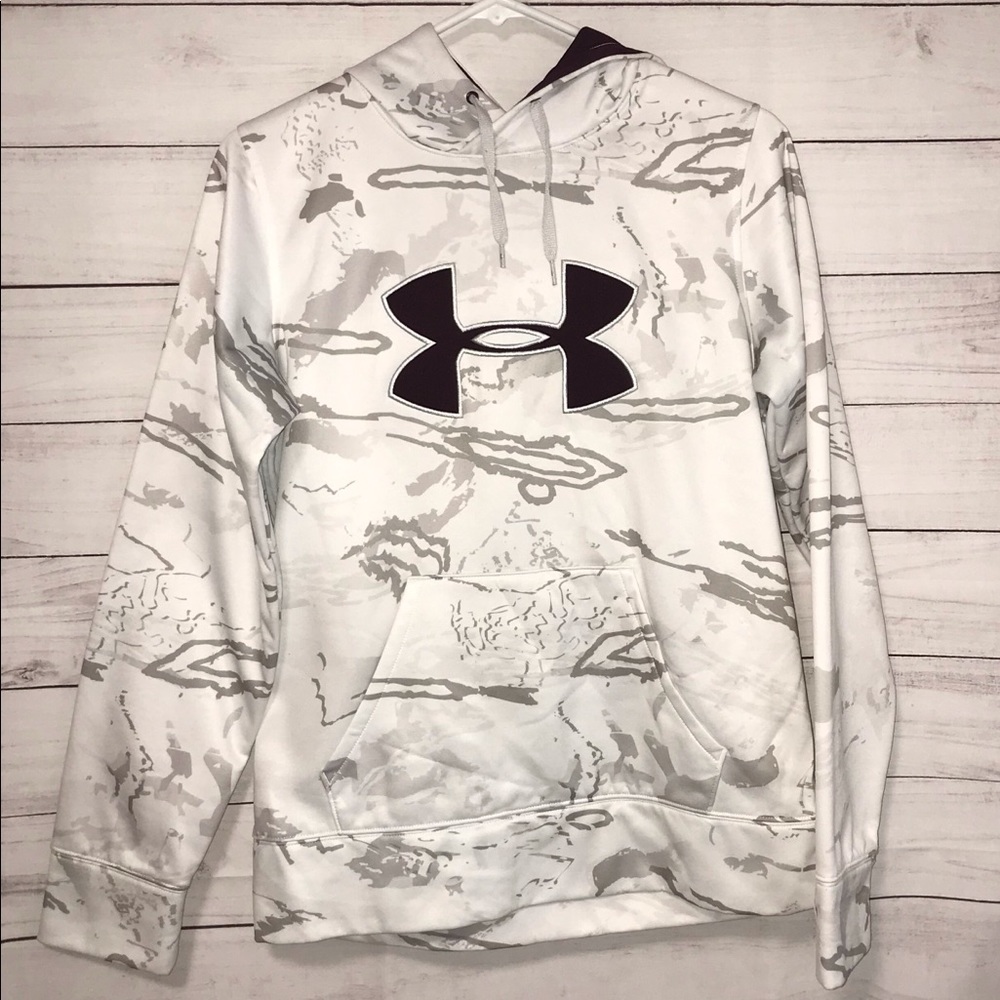 Under amour White Camo Logo WMN NWT SM/P Hoodie